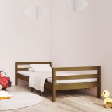 VidaXL Cadru de pat, maro miere, 90x200 cm, lemn masiv de pin