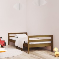 vidaXL Cadru de pat, maro miere, 75x190 cm, lemn masiv de pin 821642