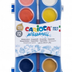 Acuarele Lavabile, 12 Culori/cutie + 1 Pensula, Carioca Aquarell