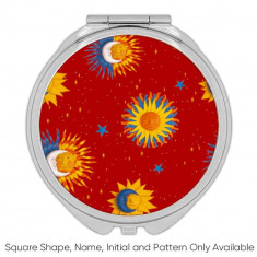 Plasticine Made Sun : Cadou Oglinda compacta : Luna Stralucitoare Stele Grinzi Model Copil Decor Zodiac foto