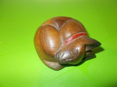 PISICA dormind - SCULPTURA in LEMN