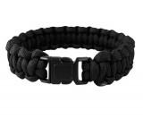 PARACORD - BRATARA SUPRAVIETUIRE - NEGRU