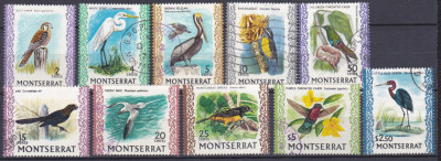 DB1 Fauna Pasari Montserrat 1970 doar 10 v. stampilate circulate foto