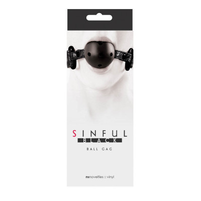 Sinful Ball - Căluș BDSM, negru foto