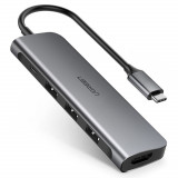 HUB Multifuncțional Ugreen USB Type C 3.0 Power Delivery 3x USB 3.0 / HDMI Gri (50209) 50209-UGREEN