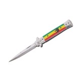 Cumpara ieftin Cuțit pliabil cu arc sicilian, DEPOX&reg;, deschidere automată, 22 cm, multicolor