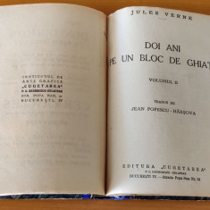 Jules Verne - Doi ani pe un bloc de gheață - volume colegate - (Ed. Cugetarea)