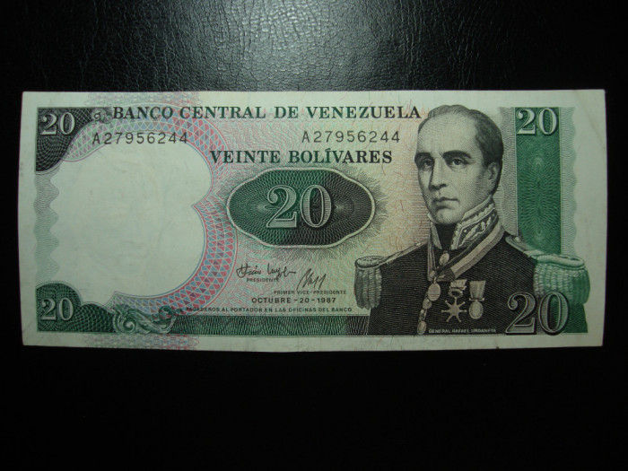 VENEZUELA 20 BOLIVARI 1987