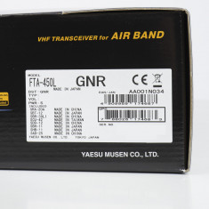 Statie radio portabila VHF Yaesu FTA450L pentru aviatie 118.000&amp;ndash;136.975 MHz, 2200 mAh foto