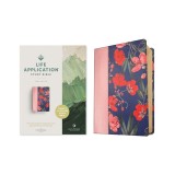 NLT Life Application Study Bible, Third Edition (Red Letter, Leatherlike, Pink Evening Bloom)