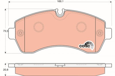 TRW GDB1696 COTEC set placute frana,frana disc foto