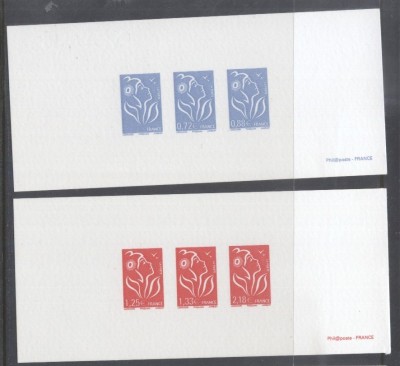 France - 2 x Definitive Issue PROOFS ESSAYS MNH W.014 foto