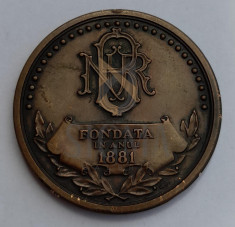 Medalie Banca Nationala a Romaniei Fondata in Anul 1881 foto