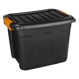 Cutie Depozitare Plastic, Neagră, Capacitate 20L, Rezistentă la Intemperii, Oem