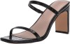 Sandale cu toc pentru femei The Drop Avery, 2 curele, negru, 41 - OUTLET