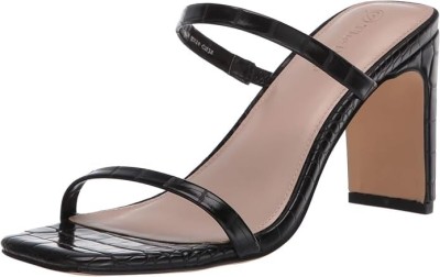 Sandale cu toc pentru femei The Drop Avery, 2 curele, negru, 41 - OUTLET foto