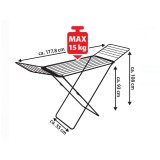 Uscator metalic pentru haine, 177 x 55 x 93 cm, spatiu pentru sosete, Alb