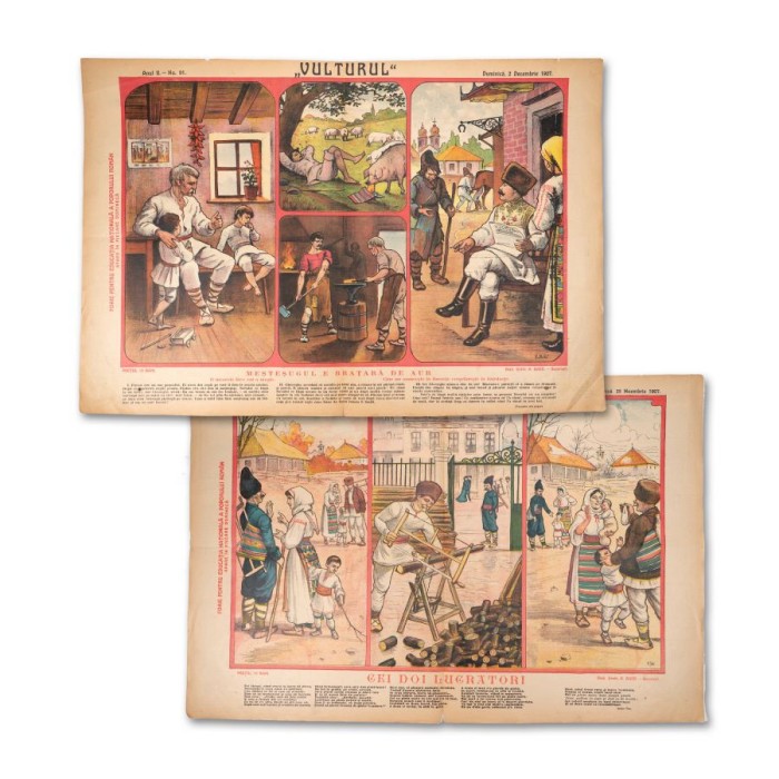 Publicația &bdquo;Vulturul&rdquo;, 1907, două numere dedicate meseriilor