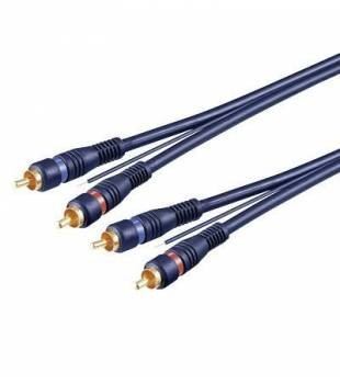 Cablu 2x RCA la 2x RCA cu remote 5m OFC dublu ecranat Goobay