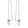 Cercei Argint 925 Fluturasi Atcom, 8mm, 2g, Fara Inchidere, Argintiu. Bijuterii Damă, Cadou Valentine&#039;s Day, Craciun