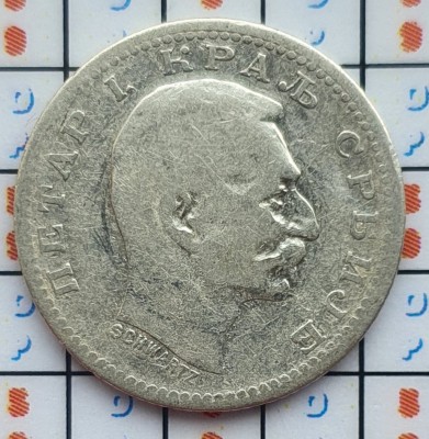 Serbia 50 para 1904 argint - Petar I - km 24 - A014 foto
