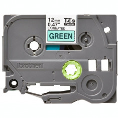 Banda Laminata Original Brother Black on Green TZE731 pentru H105WB|P-TOUCH PT-E110VP|D400|D450|D600VP|E300VP|H110|P750W|PT-D210|PT-D210VP 12mm x 3m i