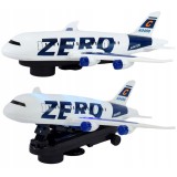 AERONAVĂ DE PASAGERI DE JUCĂRIE, SE ILUMINEAZĂ ȘI EMITE SUNETE PENTRU COPII, FUNCȚIONEAZĂ CU BATERII