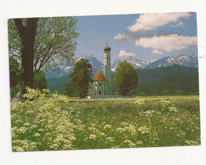 SG10- Carte Postala-Germania, Frohliche Ostern, Circulata 1991