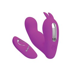 Vibrator Dubla Stimulare Josephine Remote Control 12 Moduri Vibratii Silicon USB Mov