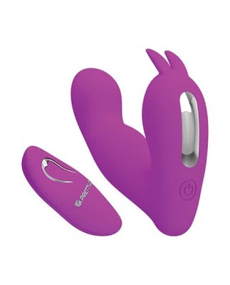 Vibrator Dubla Stimulare Josephine Remote Control 12 Moduri Vibratii Silicon USB Mov foto