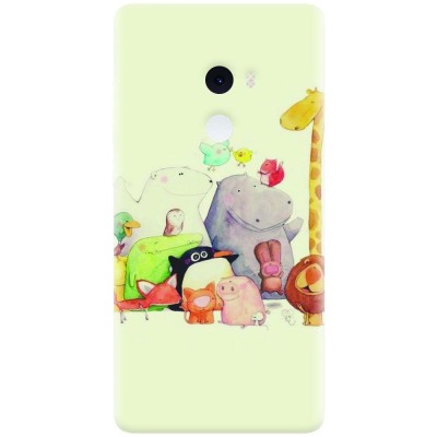 Husa silicon pentru Xiaomi Mi Mix 2, Cute Cartoon Animals foto