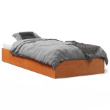VidaXL Cadru pat fără saltea, maro ceruit, 75x190 cm, lemn masiv pin