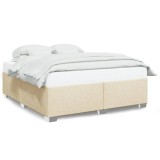 Cumpara ieftin Cadru de pat fara saltea, crem, 180x200 cm, textil
