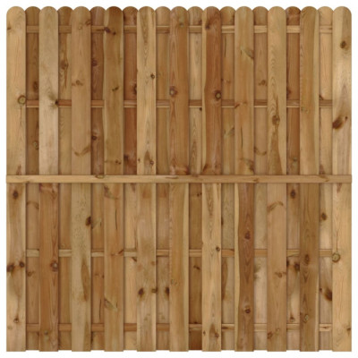 Panou de gard cu șipci alternative, 180 x 180 cm, lemn de pin foto