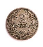 URUGUAY 2 Centesimos 1909 _ moneda cupru nichel _ km # 20, America Centrala si de Sud, Cupru-Nichel