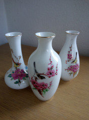 Lot de 3 vaze mici portelan China foto