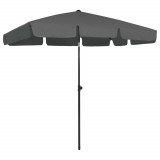 Umbrela de plaja, antracit, 200x125 cm GartenMobel Dekor, vidaXL