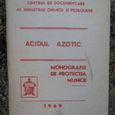 ACIDUL AZOTIC MONOGRAFIE DE PROTECTIA MUNCII