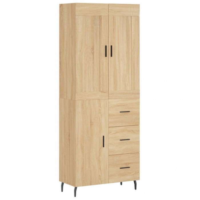 Dulap inalt, stejar sonoma, 69,5x34x180 cm, lemn compozit