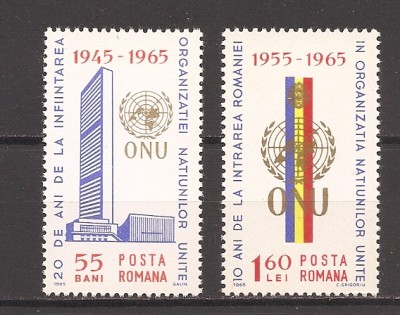 ROMANIA 1965. LP. 600 - O.N.U.. MNH foto
