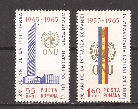 ROMANIA 1965. LP. 600 - O.N.U.. MNH