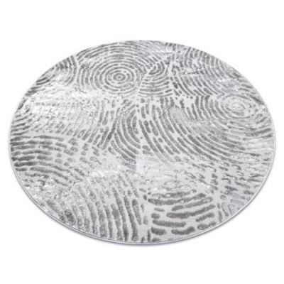Covor MEFE modern Cerc 8725 amprentă digitală - structural două niveluri de l&amp;acirc;nă gri , cerc 200 cm foto