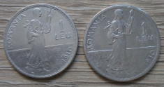 2 monede argint 1 leu 1910 foto