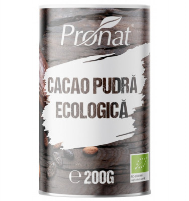 Cacao pudra bio, 200g Pronat foto