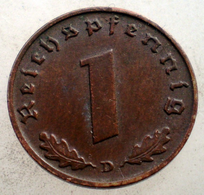 2.503 GERMANIA WWII 1 REICHSPFENNIG 1939 D