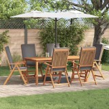 vidaXL Scaun pentru Grădină cu pernă 6 pcs Maro 57 x 71.5 x 104cm