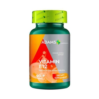 Vitamina B12 1000 micrograme 90 tablete Adams Vision foto