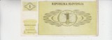 M1 - Bancnota foarte veche - Slovenia - 1 tolar - 1990