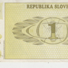 M1 - Bancnota foarte veche - Slovenia - 1 tolar - 1990