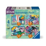Ravensburger - Puzzle Disney Stitch 4 buc in cutie 12 16 20 24 piese